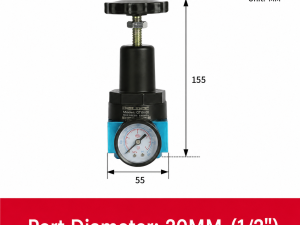 High-Pressure Air Regulator with Pressure Gauge